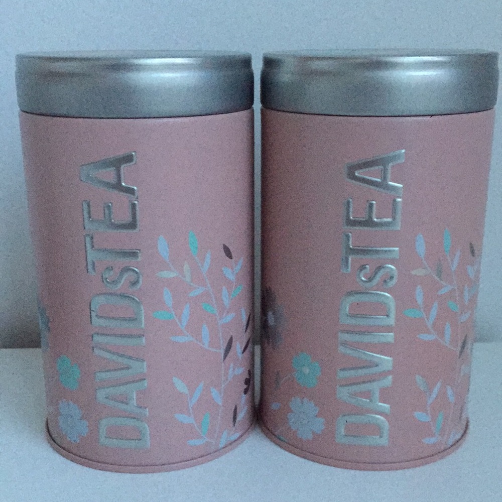 David’s Tea Metal Tea Tins x 2